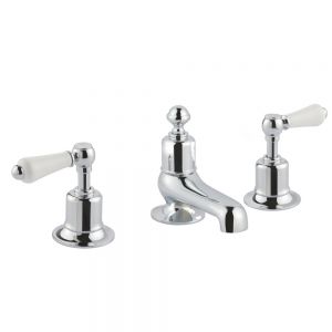 JTP Grosvenor Lever Chrome 3 Hole Deck Mounted Bath Filler Tap