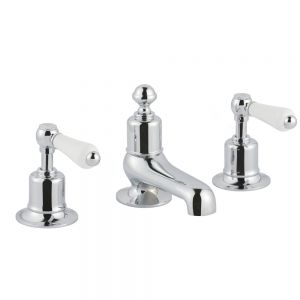 JTP Grosvenor Lever Chrome 3 Hole Deck Mounted Basin Mixer Tap