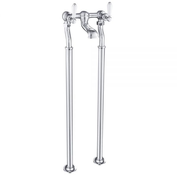 JTP Grosvenor Lever Chrome Floor Standing Bath Filler Tap