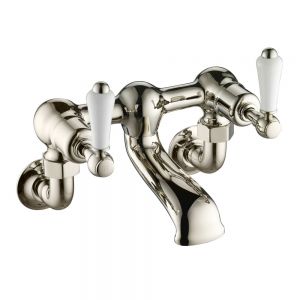 JTP Grosvenor Lever Nickel Wall Mounted Bath Filler Tap