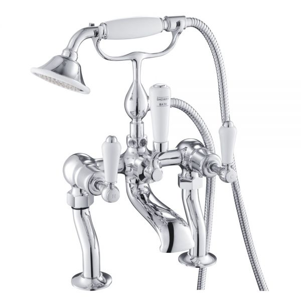 JTP Grosvenor Lever Chrome Deck Mounted Bath Shower Mixer Tap
