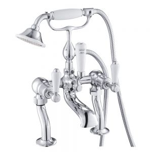 JTP Grosvenor Lever Chrome Deck Mounted Bath Shower Mixer Tap