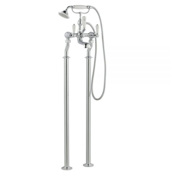 JTP Grosvenor Lever Chrome Floor Standing Bath Shower Mixer Tap