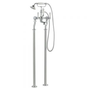JTP Grosvenor Lever Chrome Floor Standing Bath Shower Mixer Tap