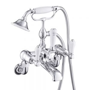 JTP Grosvenor Lever Chrome Wall Mounted Bath Shower Mixer Tap