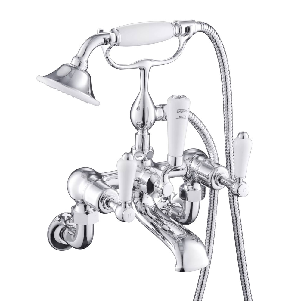 JTP Grosvenor Lever Chrome Wall Mounted Bath Shower Mixer Tap 85275WM