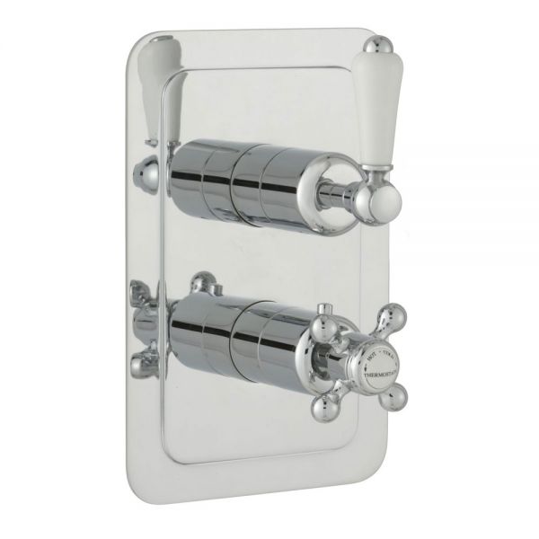 JTP Grosvenor Lever Chrome Single Outlet Thermostatic Shower Valve