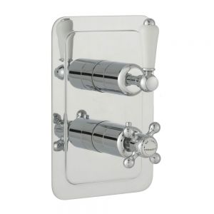 JTP Grosvenor Lever Chrome Two Outlet Thermostatic Shower Valve