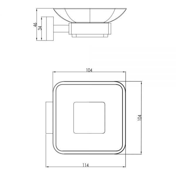 JTP Athena Chrome Wall Mounted Soap Dish #2
