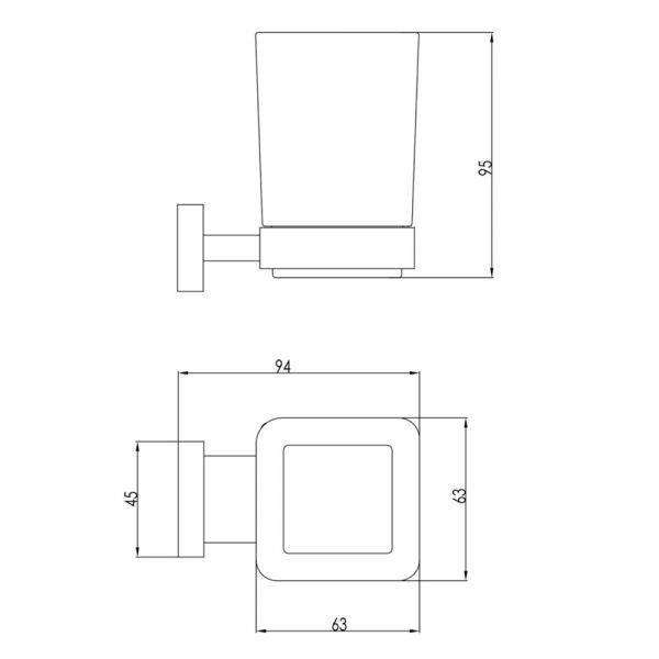 JTP Athena Chrome Wall Mounted Tumbler Holder #2
