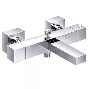 JTP Athena Chrome Wall Mounted Thermostatic Bath Shower Mixer Tap