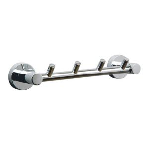 Miller Bond 4 Hook Towel Rail 240mm Chrome 8708C