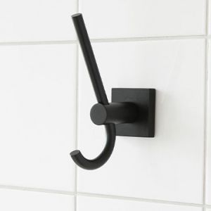 Miller Atlanta Double Robe Hook Black 8812B