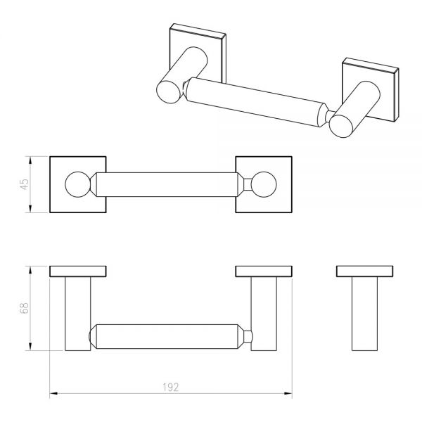 Miller Atlanta Double Post Toilet Roll Holder Chrome 8837C #2