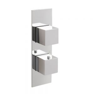 JTP Athena Chrome Slimline Two Outlet Thermostatic Shower Valve