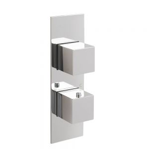 JTP Athena Chrome Slimline Three Outlet Two Handle Thermostatic Shower Valve