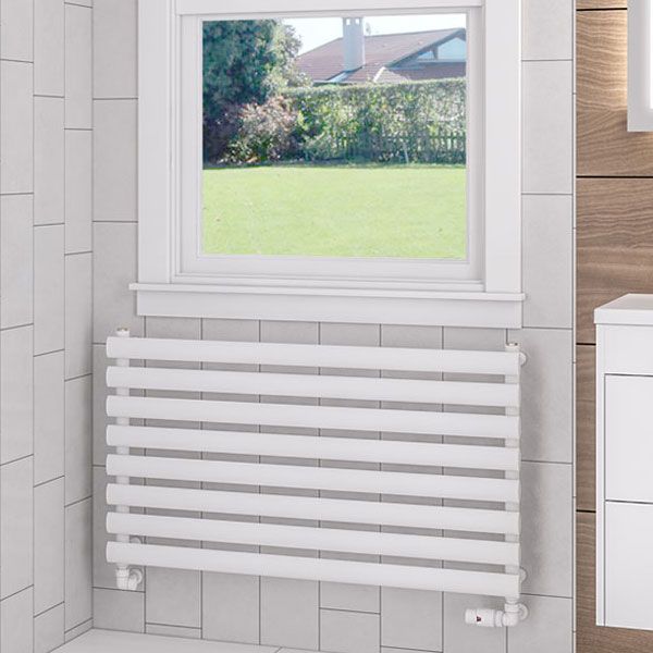 Eastbrook Tunstall 560 x 1000 Matt White Designer Towel Rail