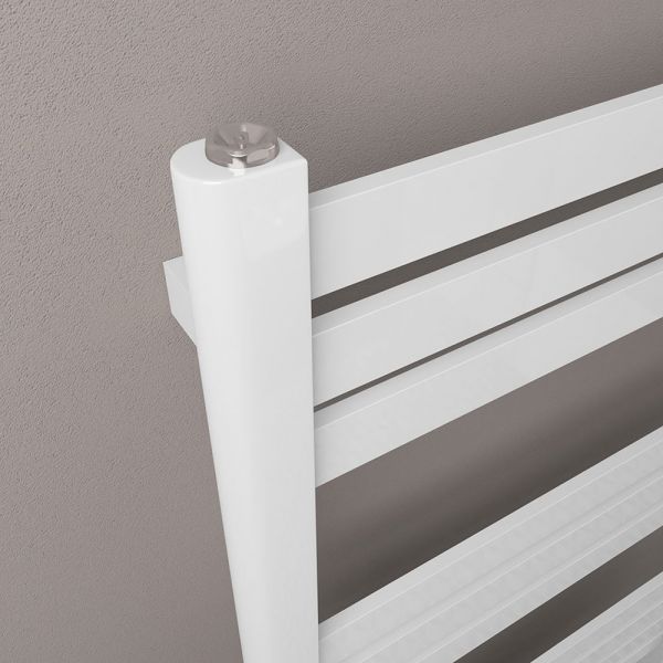 Eastbrook Defford 1200 x 500 Gloss White Designer Towel Rail #3