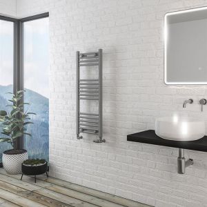 Eastbrook Wingrave 1000 x 400mm Straight Matt Grey Towel Rail