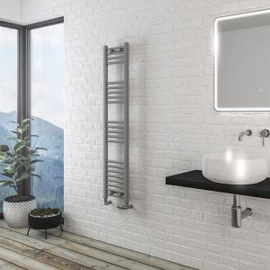 Eastbrook Wingrave 1400 x 300mm Straight Matt Grey Towel Rail