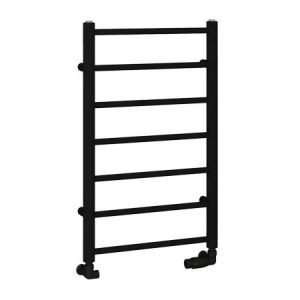 Eastbrook Tuscan Round 800 x 500 Matt Black Towel Rail