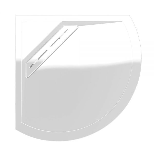 Kudos Connect2 Slip Resistant White 910 x 910 Curved Shower Tray