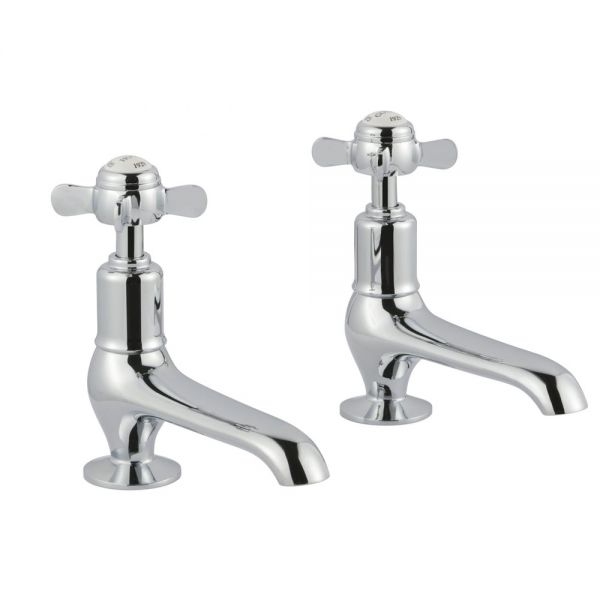 JTP Grosvenor Pinch Chrome Long Nose Basin Pillar Taps