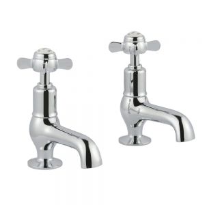 JTP Grosvenor Pinch Chrome Basin Pillar Taps