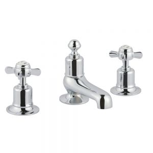 JTP Grosvenor Pinch Chrome 3 Hole Deck Mounted Bath Filler Tap