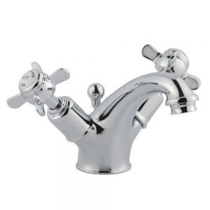 JTP Grosvenor Pinch Chrome Basin Mixer Tap with Pop Up Waste