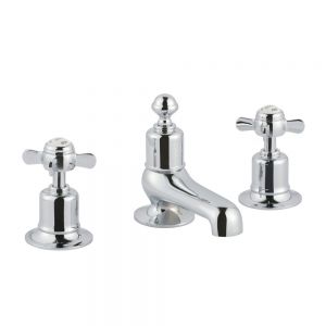 JTP Grosvenor Pinch Chrome 3 Hole Basin Mixer Tap