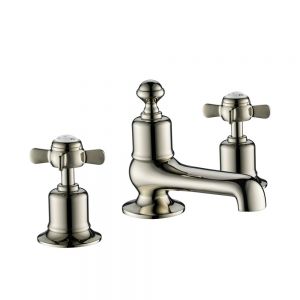 JTP Grosvenor Pinch Nickel 3 Hole Basin Mixer Tap