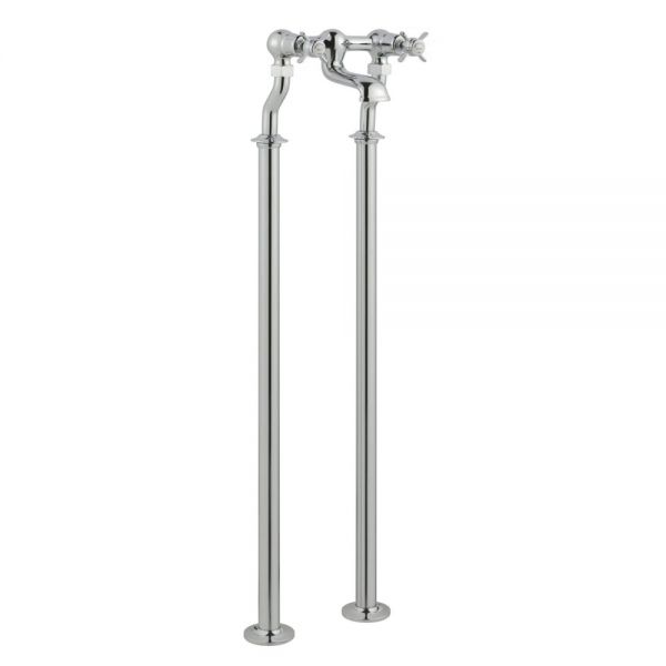JTP Grosvenor Pinch Chrome Floor Standing Bath Filler Tap