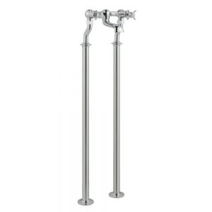 JTP Grosvenor Pinch Chrome Floor Standing Bath Filler Tap