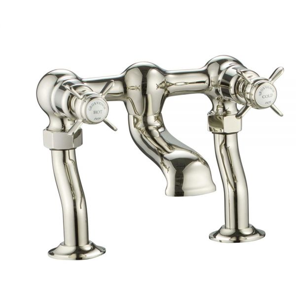 JTP Grosvenor Pinch Nickel Deck Mounted Bath Filler Tap