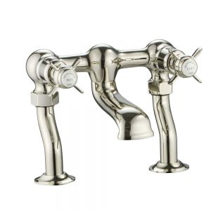 JTP Grosvenor Pinch Nickel Deck Mounted Bath Filler Tap