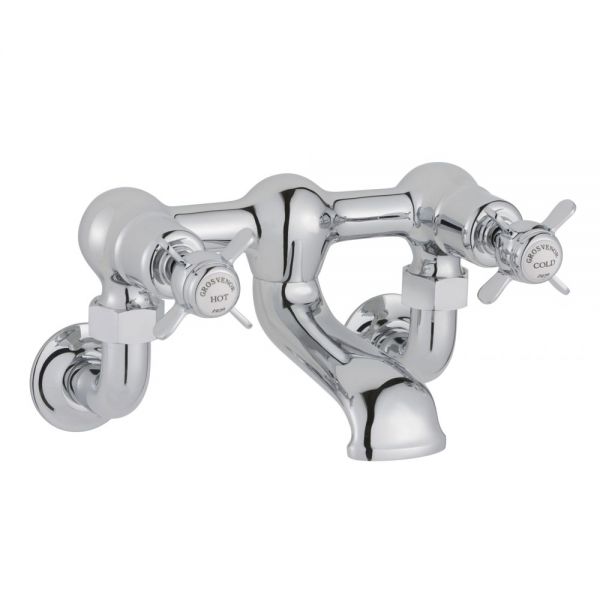 JTP Grosvenor Pinch Chrome Wall Mounted Bath Filler Tap