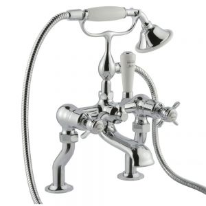 JTP Grosvenor Pinch Chrome Deck Mounted Bath Shower Mixer Tap