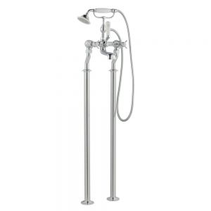 JTP Grosvenor Pinch Chrome Floor Standing Bath Shower Mixer Tap