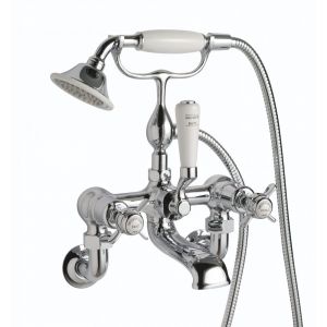 JTP Grosvenor Pinch Chrome Wall Mounted Bath Shower Mixer Tap