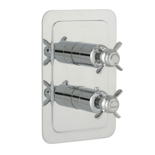 JTP Grosvenor Pinch Chrome Single Outlet Thermostatic Shower Valve