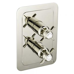 JTP Grosvenor Pinch Nickel Single Outlet Thermostatic Shower Valve