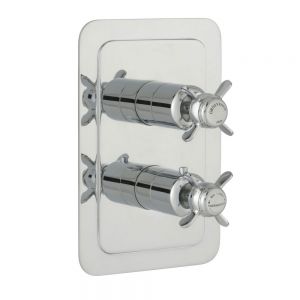 JTP Grosvenor Pinch Chrome Two Outlet Thermostatic Shower Valve