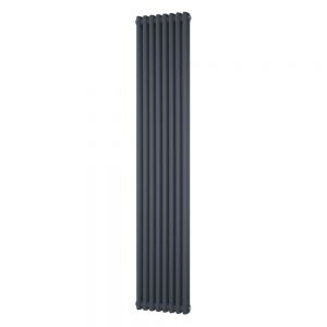 Riviera Trade 1800 x 372 Anthracite Vertical 2 Column Radiator