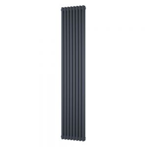 Riviera Trade 1800 x 372 Anthracite Vertical 2 Column Radiator