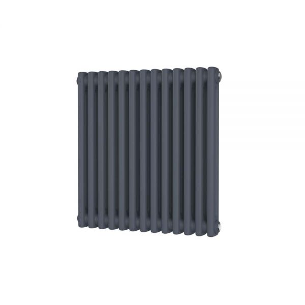 Riviera Trade 600 x 592 Anthracite Horizontal 2 Column Radiator