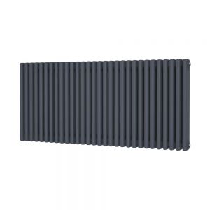 Riviera Trade 600 x 1355 Anthracite Horizontal 3 Column Radiator