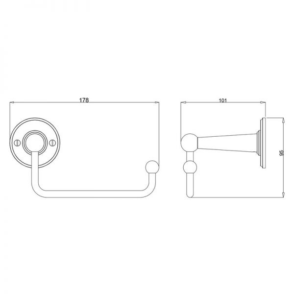 Burlington Chrome Open Roll Holder A16CHR #2
