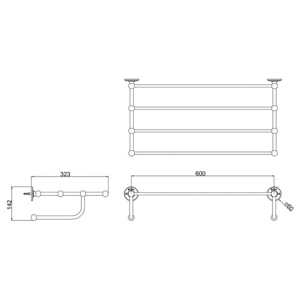 Burlington Chrome Towel Rack A46CHR #2