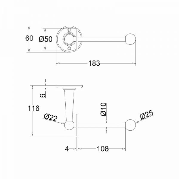 Burlington Chrome Spare Toilet Roll Holder A6CHR #2